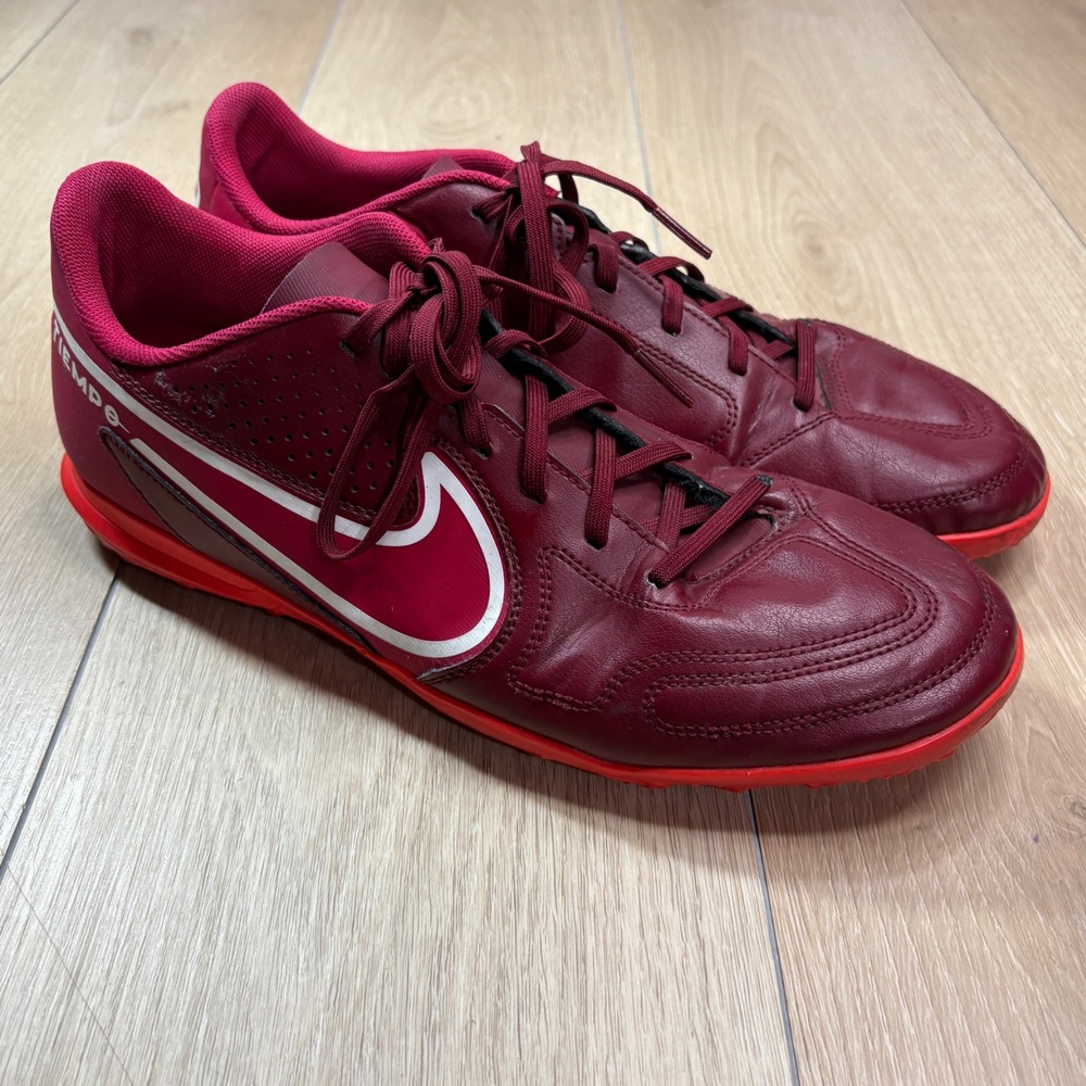 Nike Tiempo Legend 9 Academy TF Turf Soccer Team Red Hibiscus DA1191-616 11.5